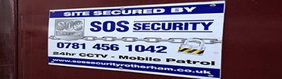 SOS Security Services Premises Sign